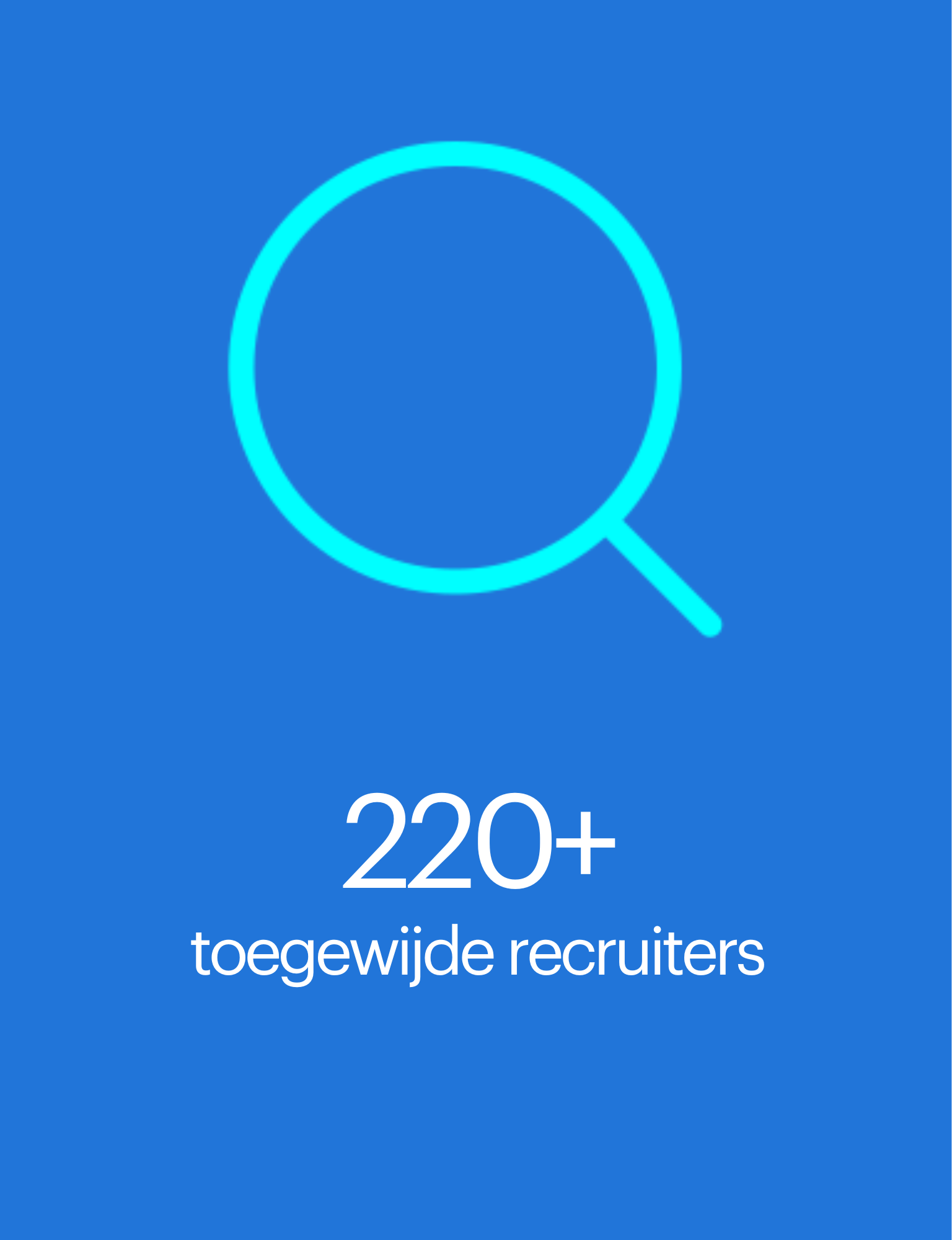 220 toegewijde recruiters