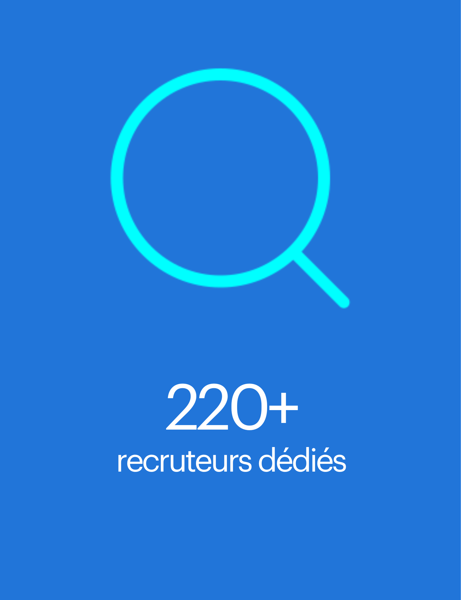 220 recruteurs dédiés