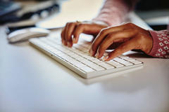 women typing